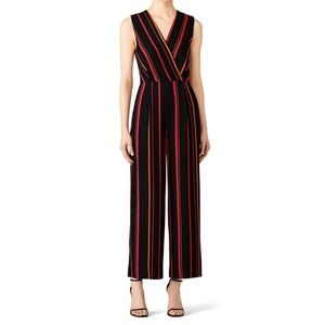 DVF Striped Crossover Jumpsuit